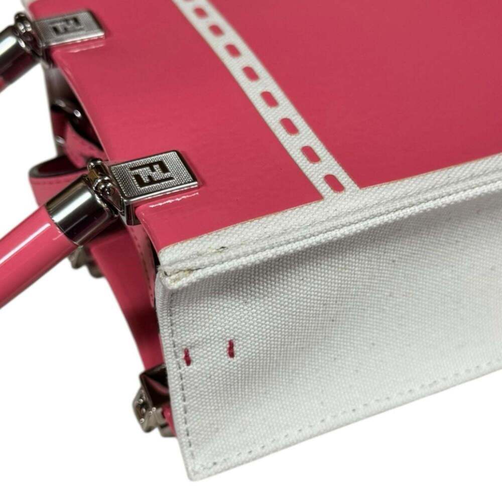 Fendi Sunshine Shopper Mini Shoulder Bag, Patent Leather 8BS051 Pink, Women's... - Picture 10 of 11